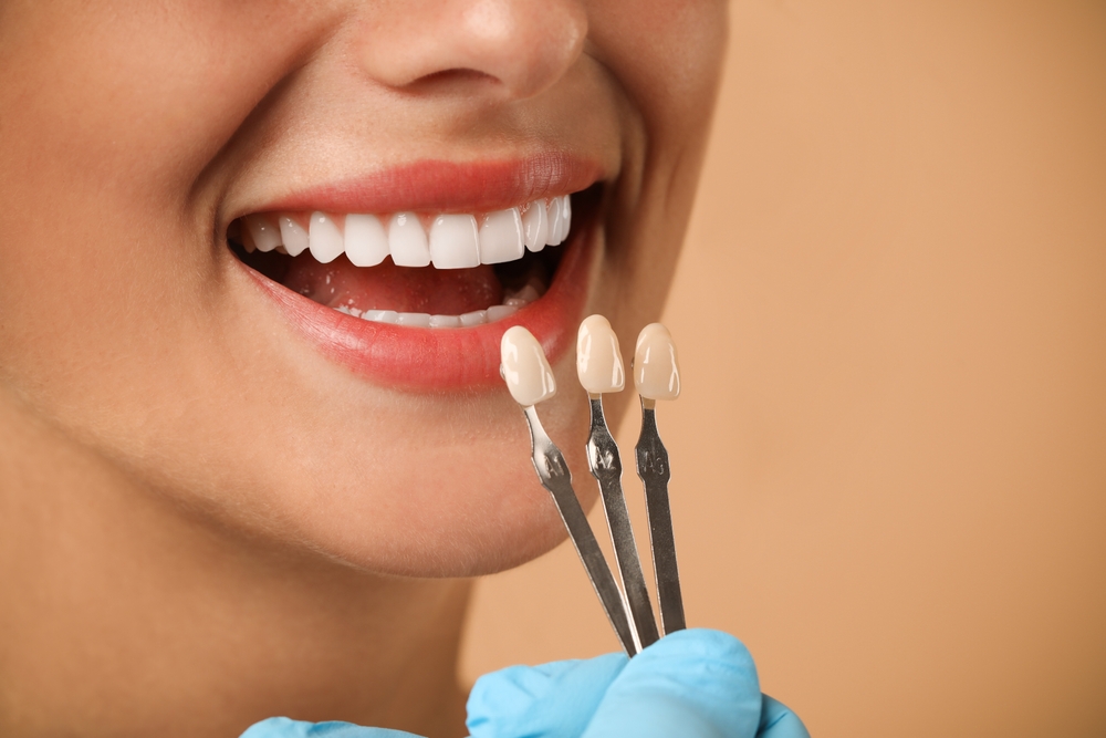 Patient smiling during dental checkup – Ideal Dental Houston TX