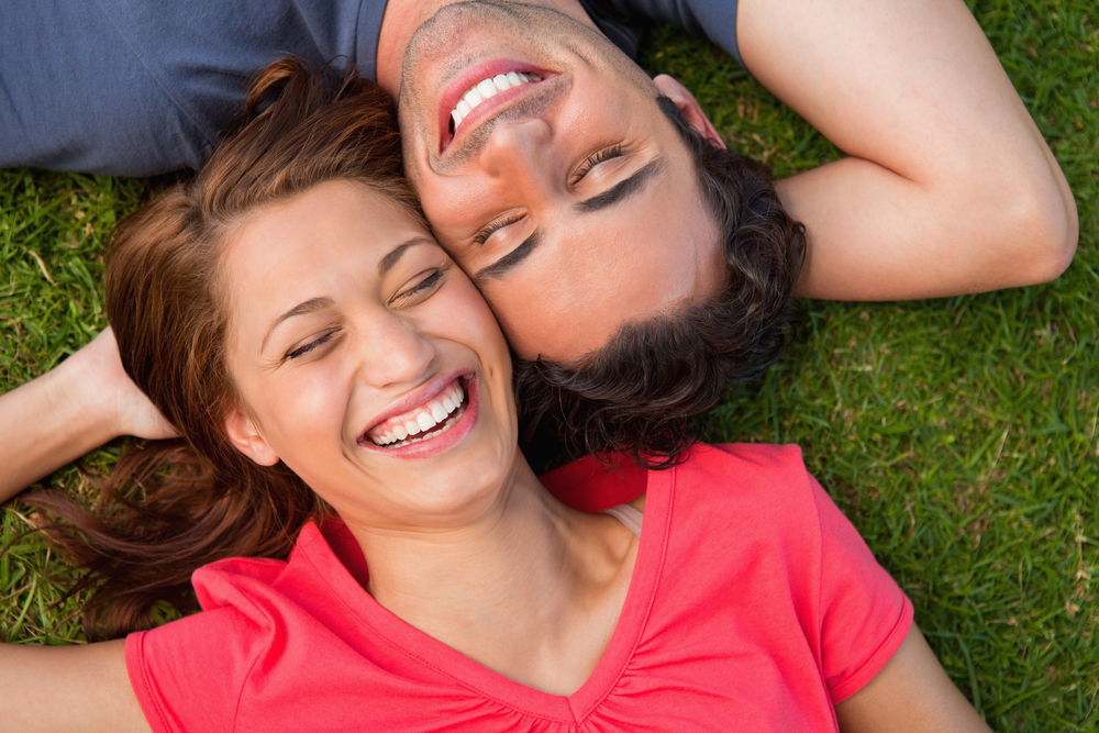 Patient smiling during dental checkup – Ideal Dental Houston TX